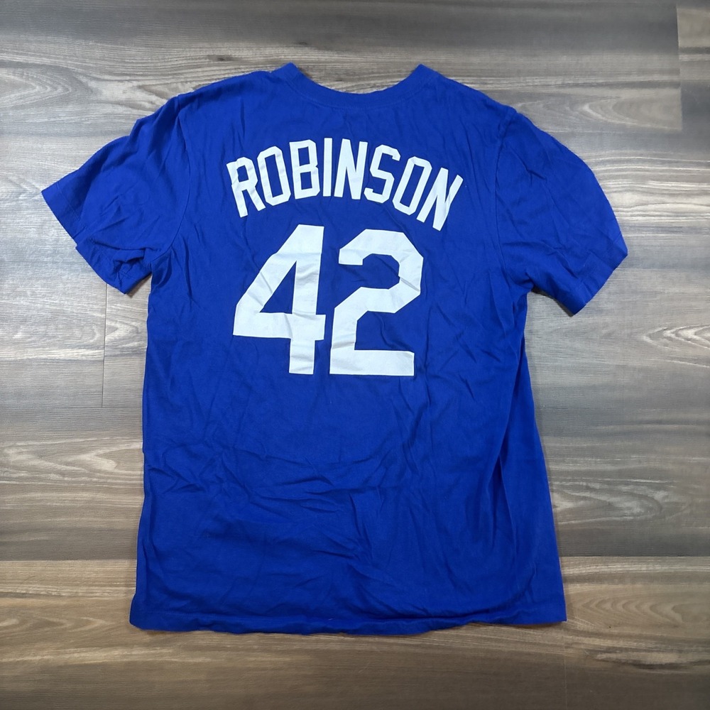 Nike Cooperstown Collection Brooklyn Dodgers‎ Jackie Robinson#42 T Shirt Men's M